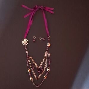 Necklace with matching earrings